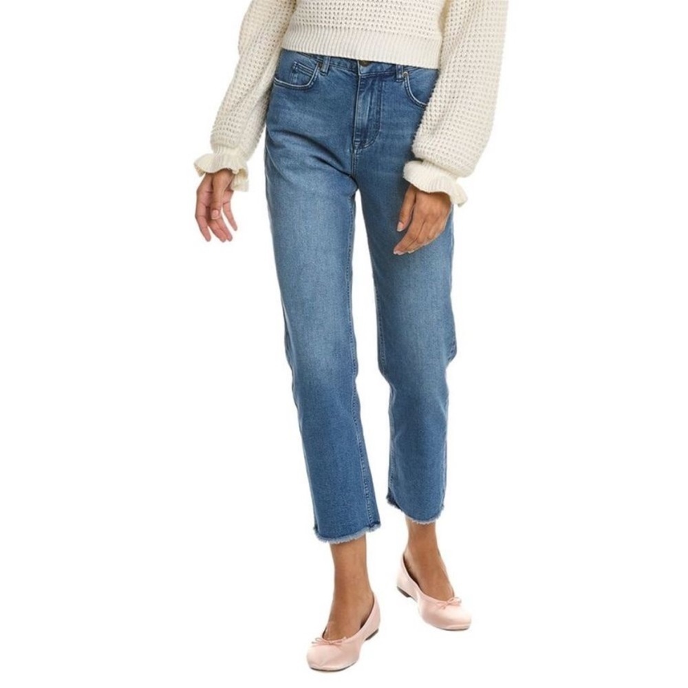 🌻NEW w.tags Ted Baker Morgani Mid-Wash Straight Leg Jeans  Size 10 / 30